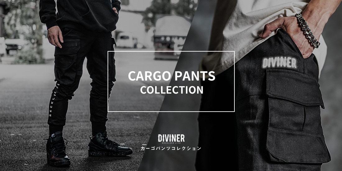 DIVINER Black Cargo jogger Pants