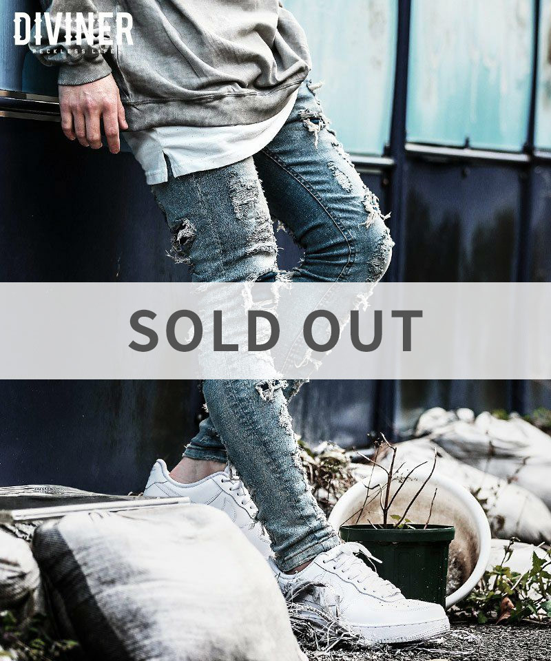 ボトムス：Destroy Denim Pants