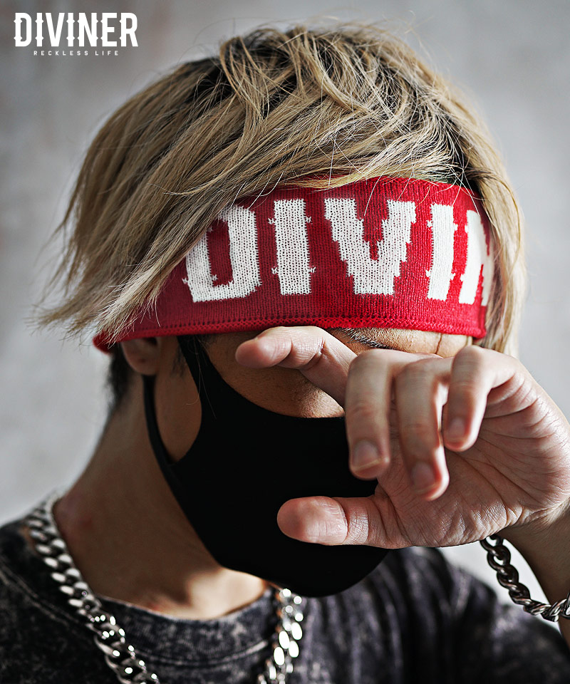 DIVINER Logo Headband/ロゴヘアバンド（レッド）