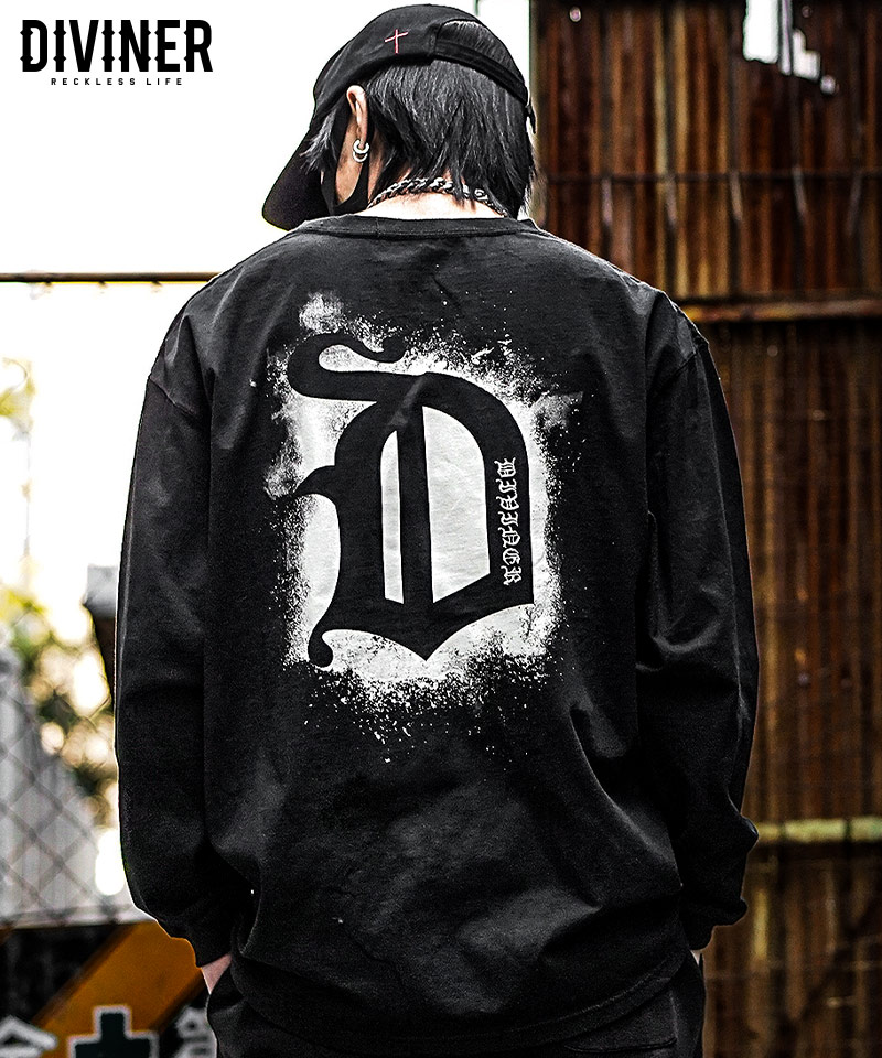 【BlackLetter】 Stencil Logo L/STEE（ブラック）