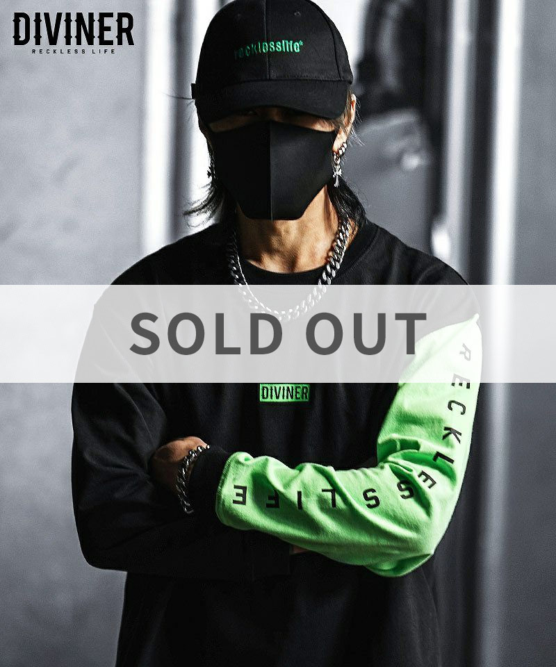 ネオンスウィッチングスリーブ長袖Tシャツ