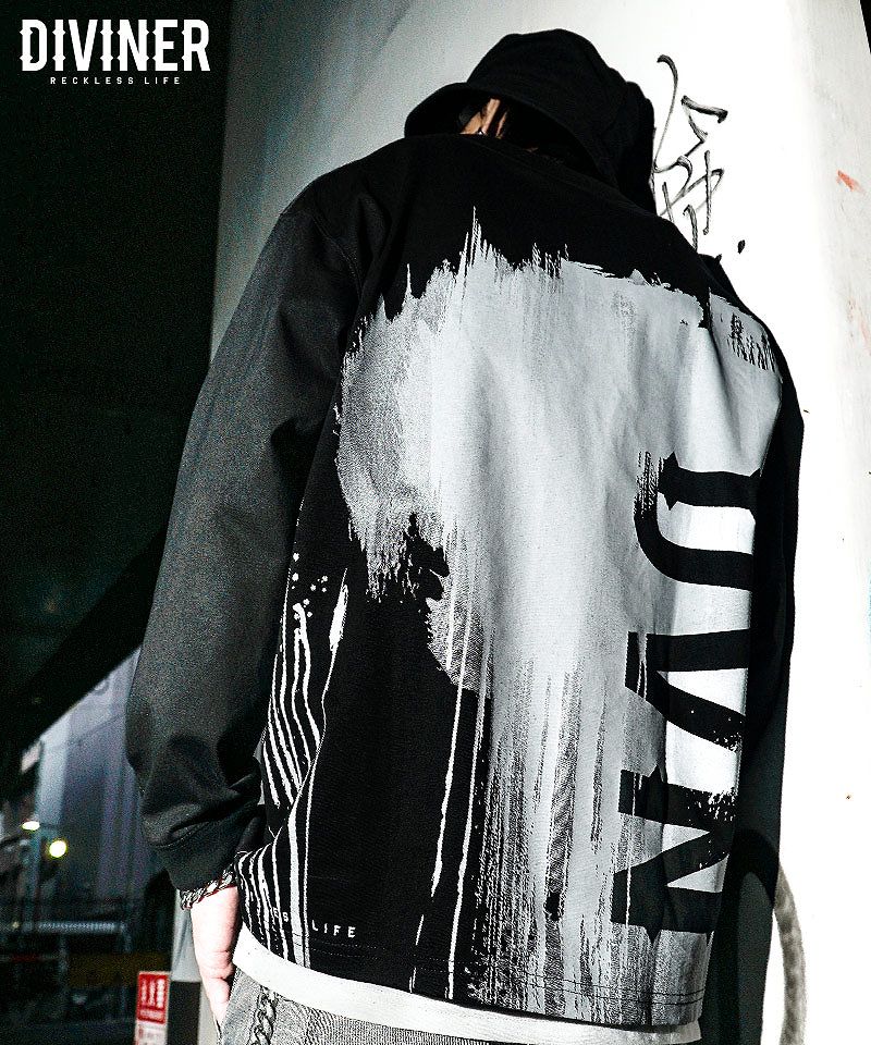 Dripped Spray Logo L/TEE（ブラック）