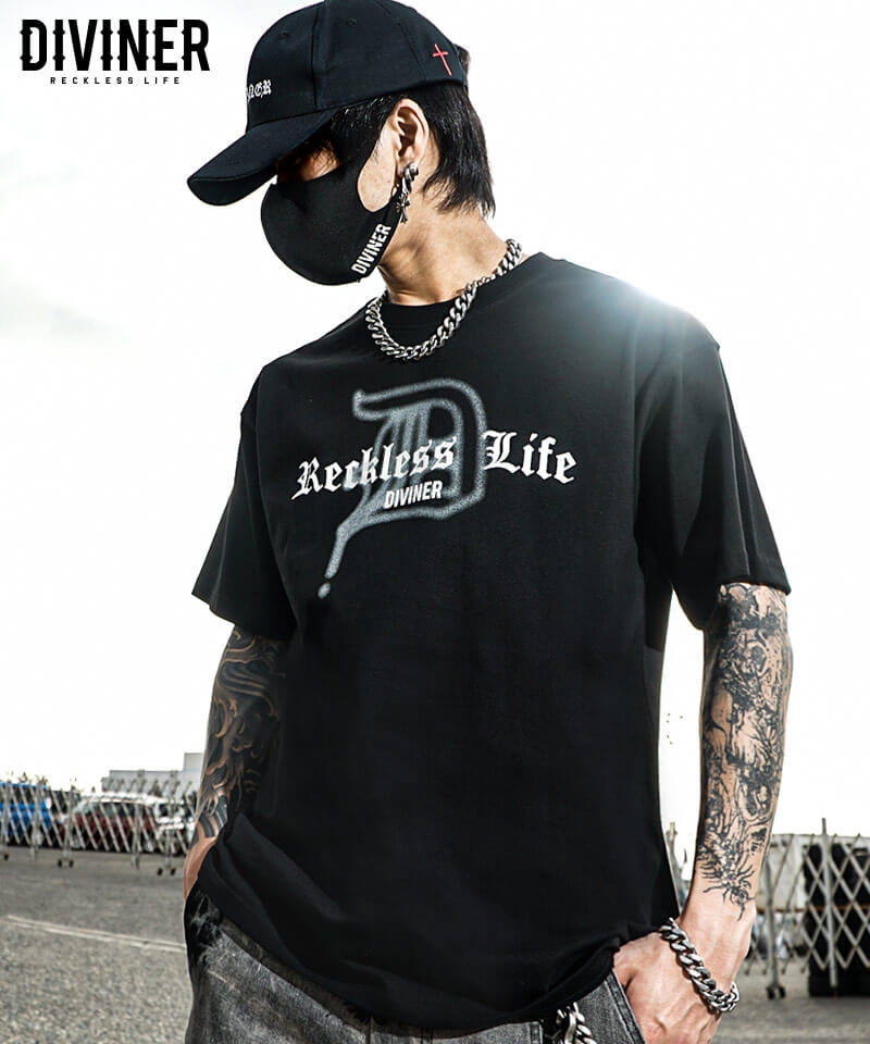 Dropped D Spray TEE（ブラック）