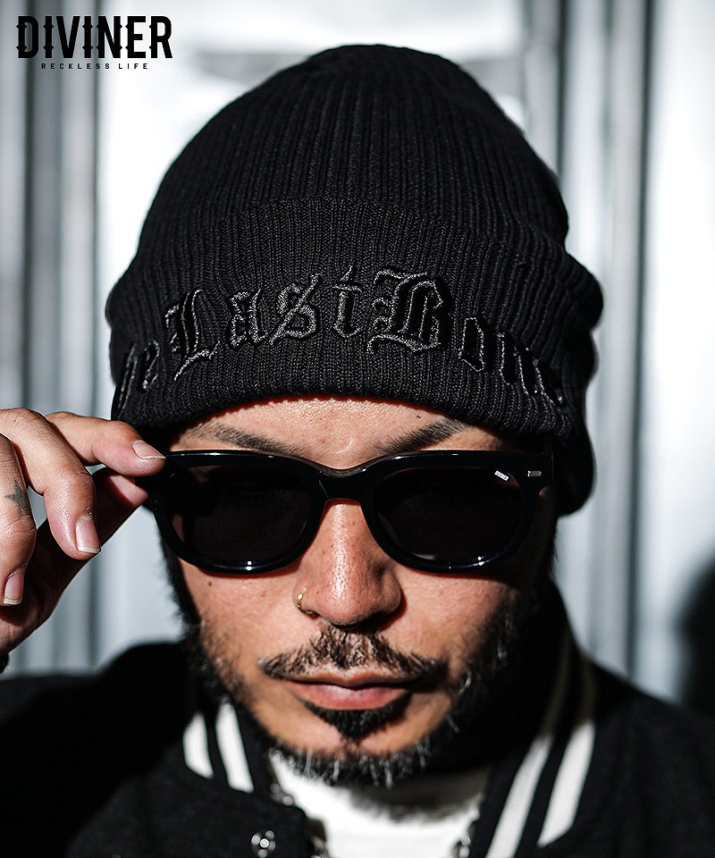 Embroidery Last Bone Knit Cap