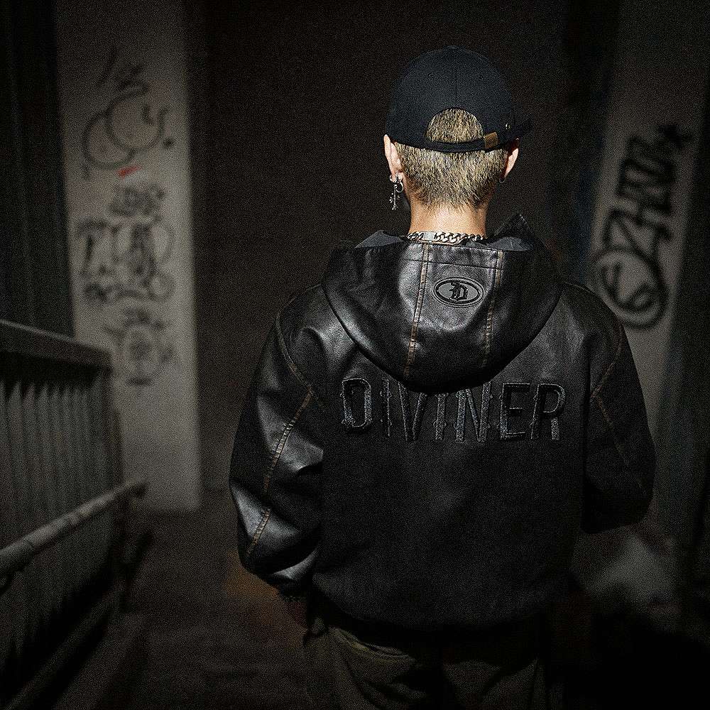 Dirty Leather Hood Jacket