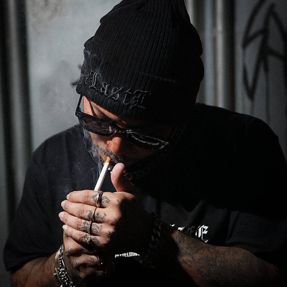 Embroidery Last Bone Knit Cap