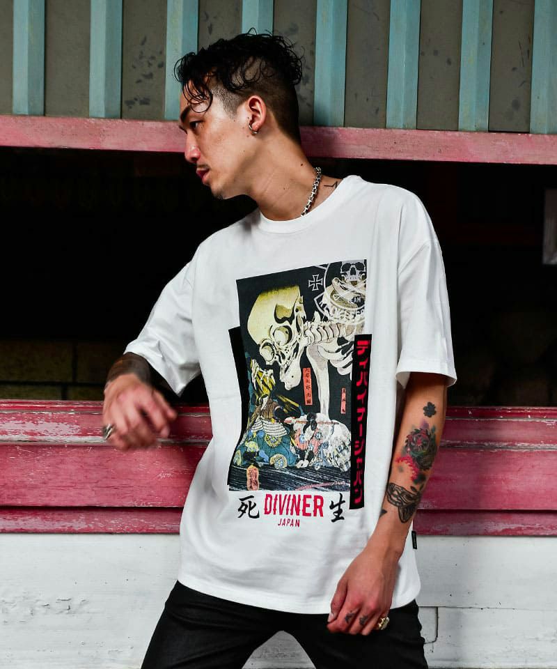 DIVINER JAPAN】餓者髑髏TEE Tシャツ