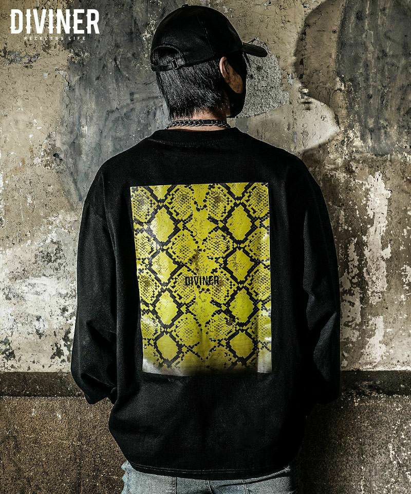 Yellow python L/TEE（ブラック）