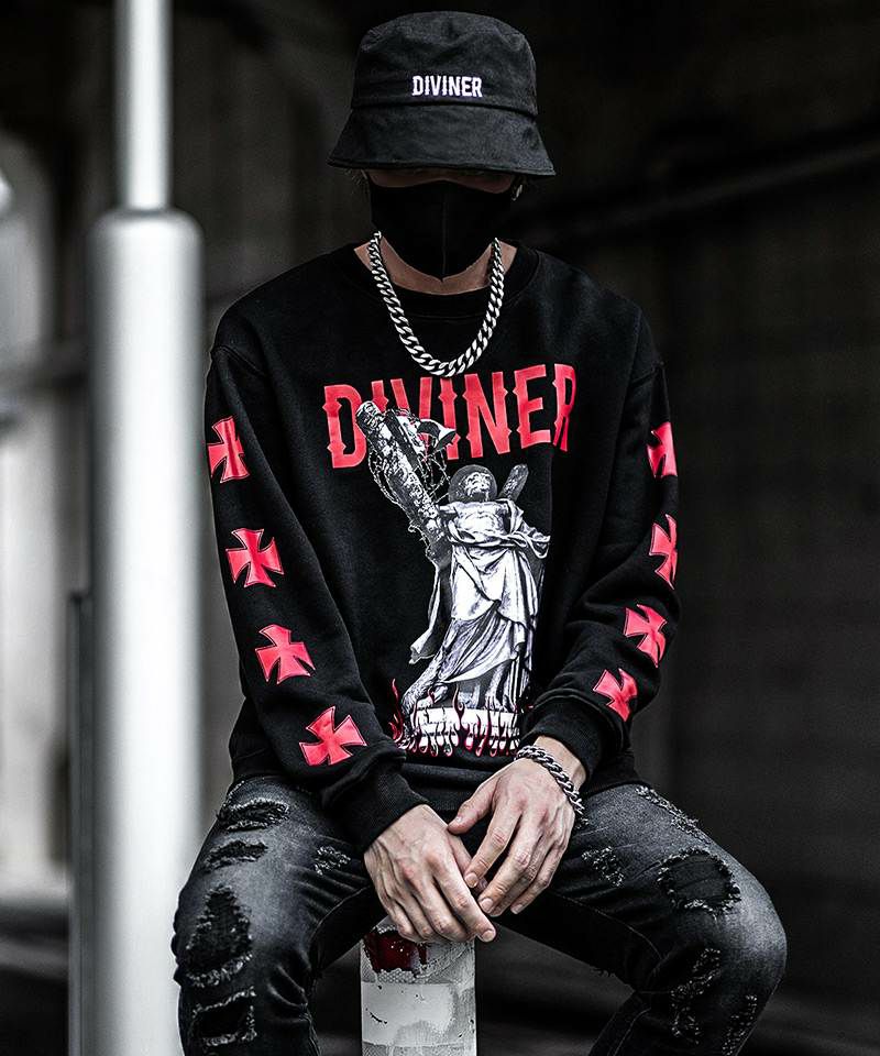 Judgement Sweat Shirt （ブラック×レッド）