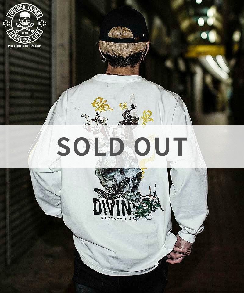 【再入荷なし】DIVINER JAPAN 鳥獣戯画TEE（ホワイト）