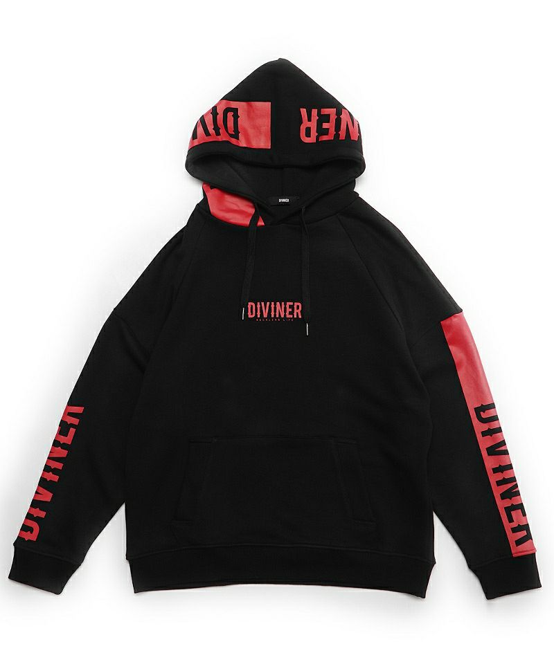 Asymmetry Sleeve Hoodie トップス ｜【公式】DIVINER（ディバイナー）