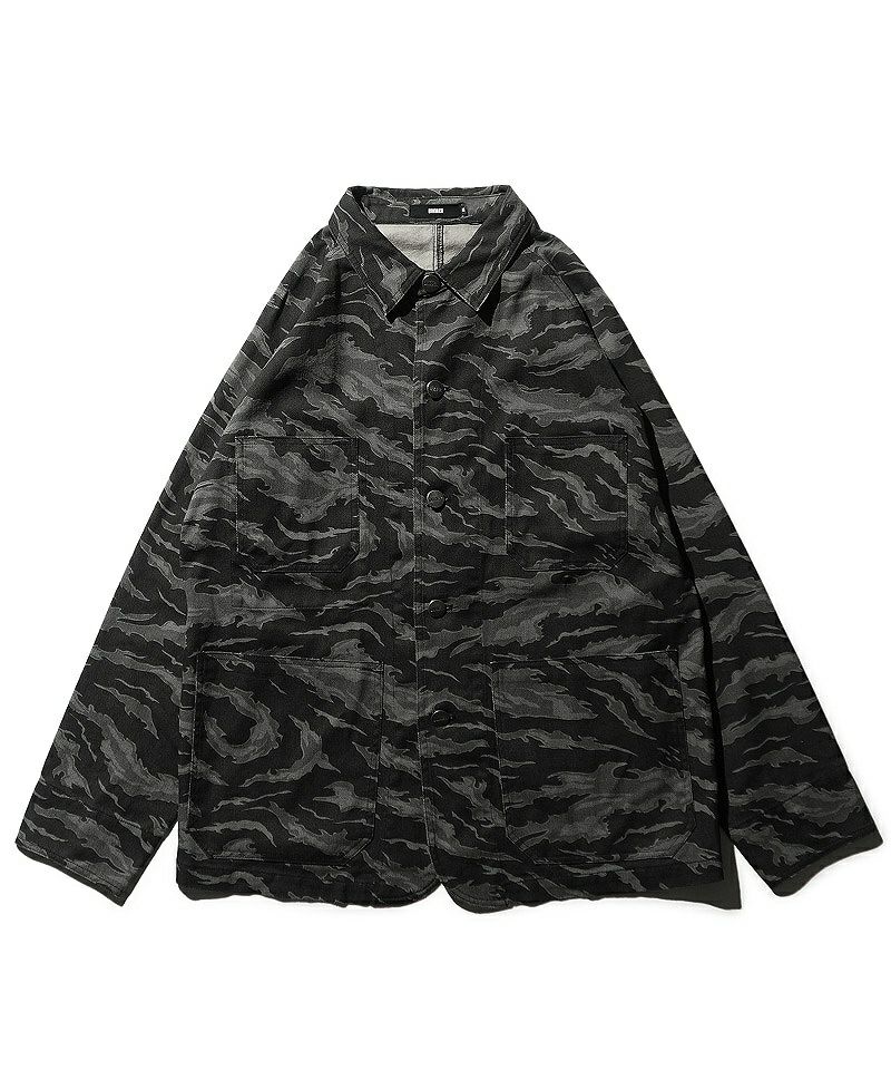 ブラックデザイン black design タイガーカモ柄 裂き 