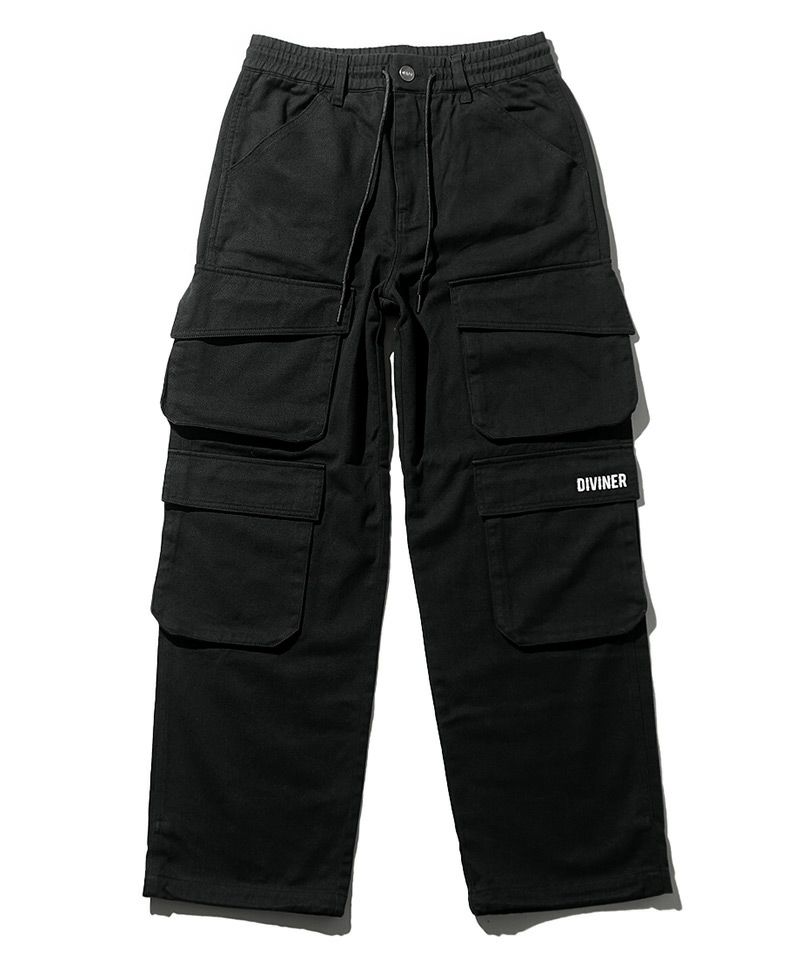 Multi Pocket Wide Cargo Pants