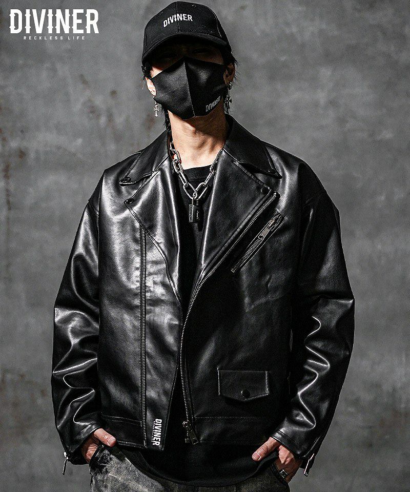 Synthetic Leather OverSize Double Rider's Jacket アウター｜【公式 ...