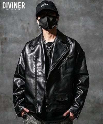 Synthetic Leather OverSize Double Rider's Jacket アウター｜【公式 