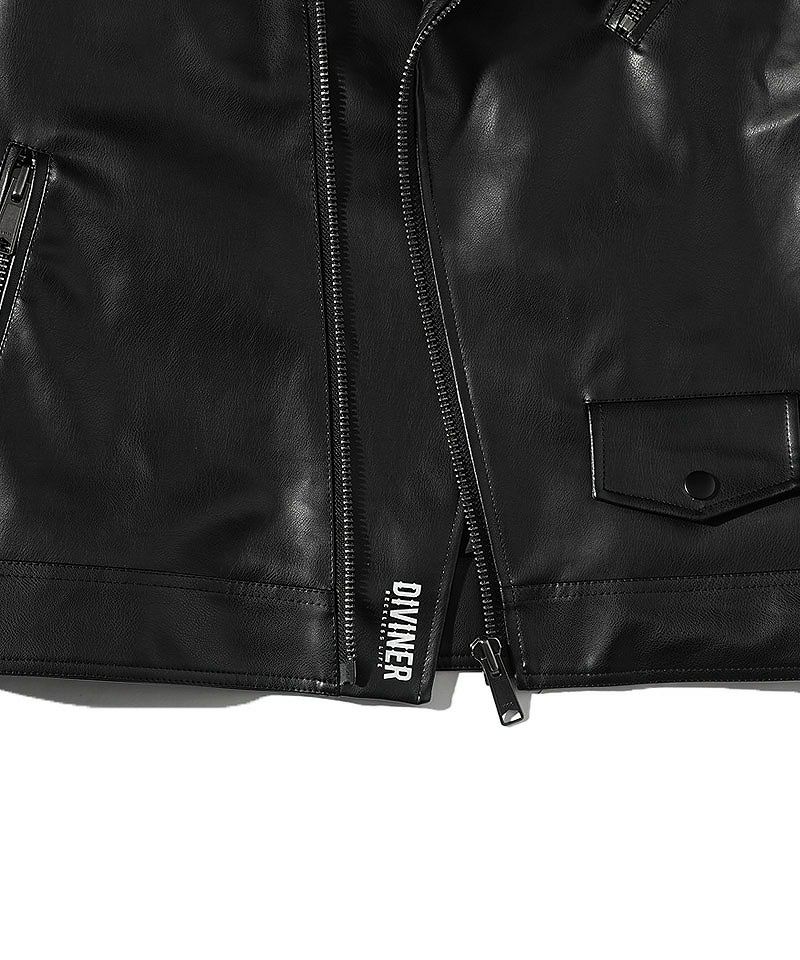 Synthetic Leather OverSize Double Rider's Jacket