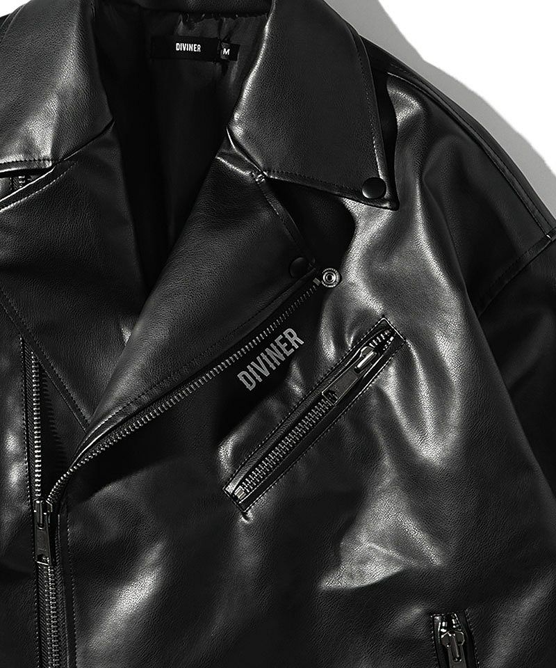 Synthetic Leather OverSize Double Rider's Jacket アウター