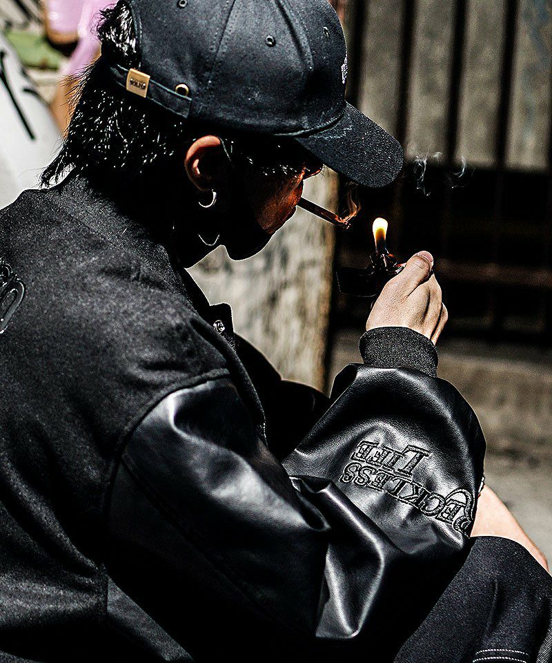 Synthetic Leather Patch Stadium Jacket アウター｜【公式】DIVINER